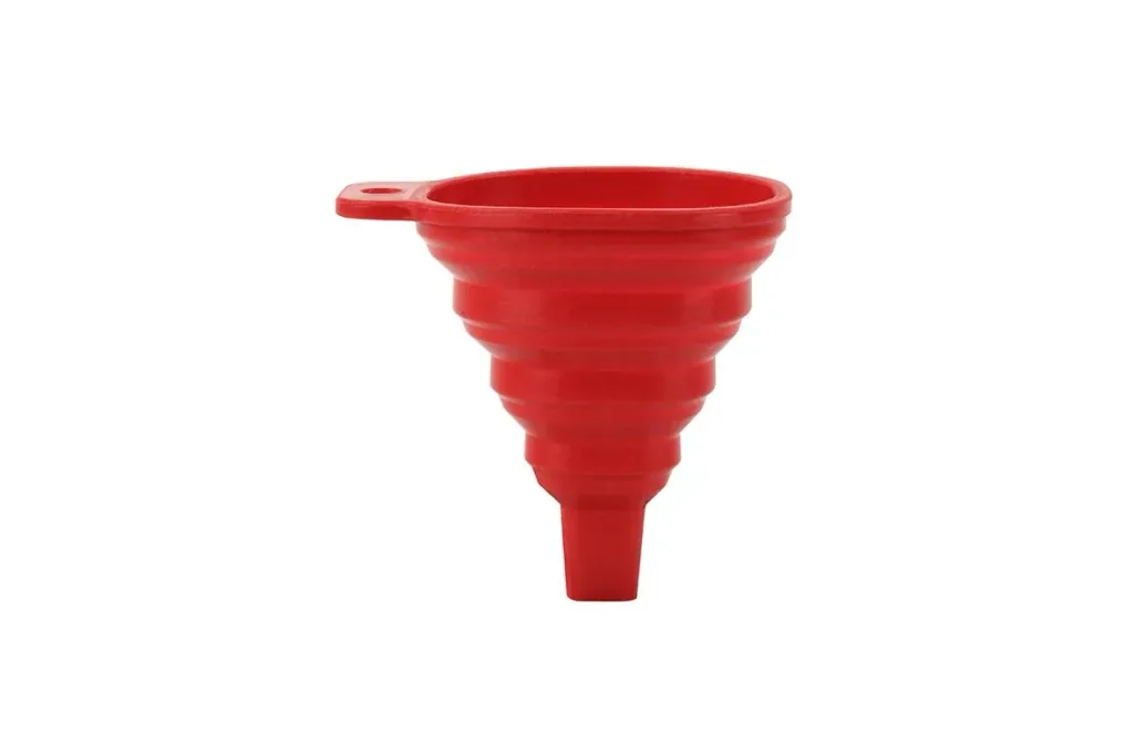 Foldable silicone funnel