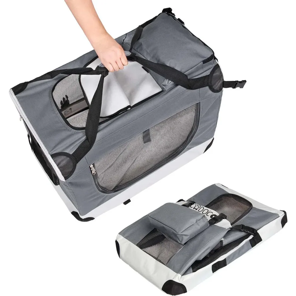 Hundetransportbox XL 82 x 59 x 59cm grau