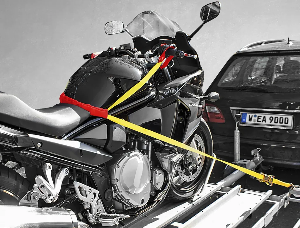 Motorcycle lashing system, 6-piece