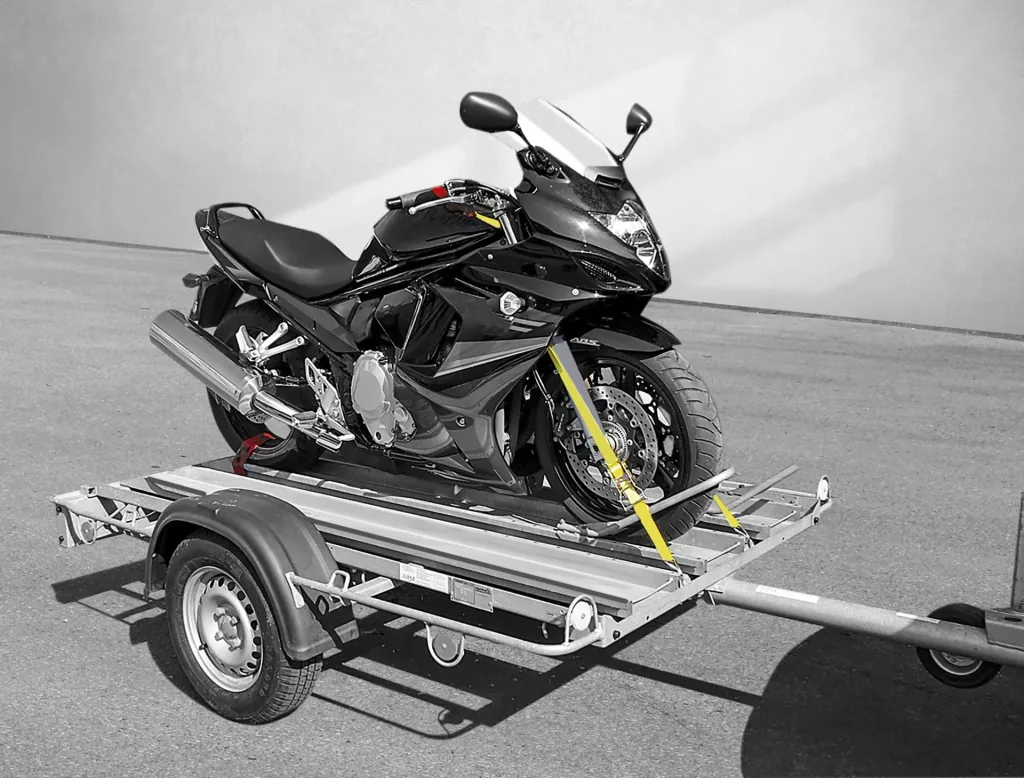 Motorcycle lashing system, 6-piece