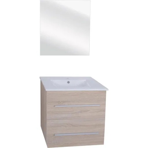 Shout bathroom furniture complete knock down light oak
