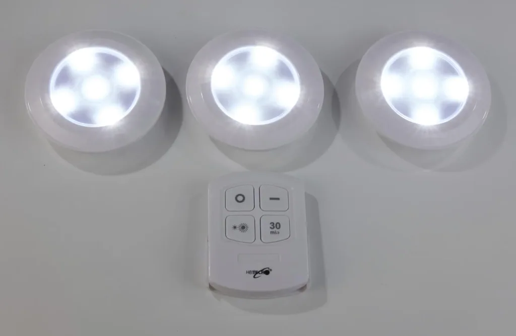 LED light with remote control set of 3