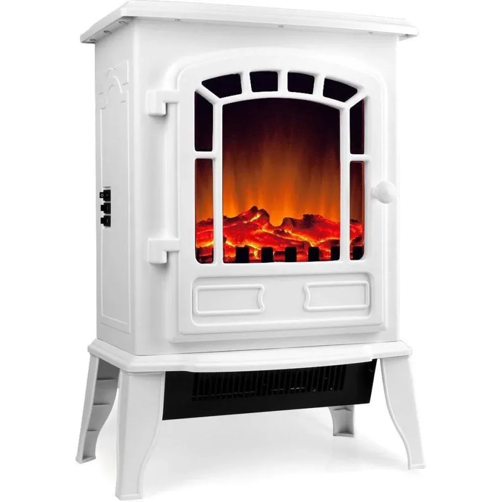 Electric fireplace with open flame effect 2000 Watt - Black