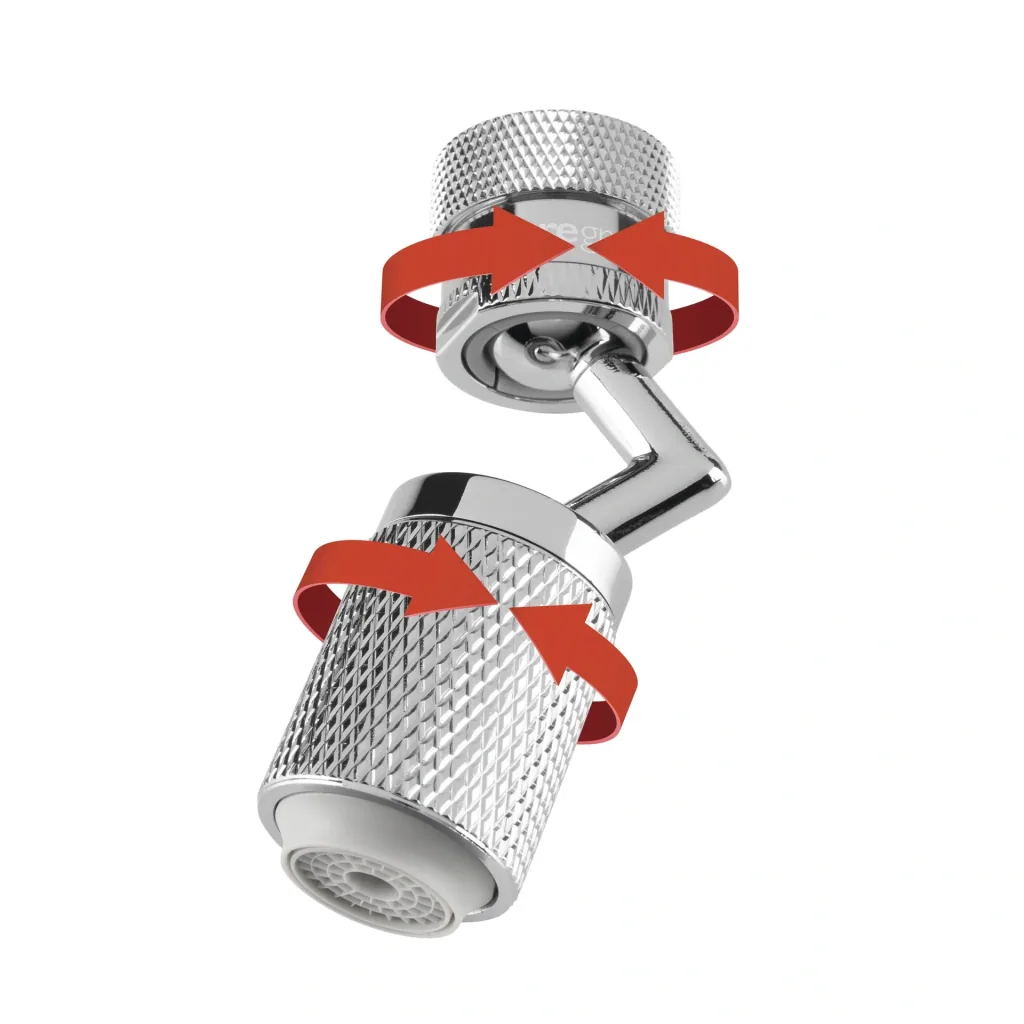 Aerator for water fittings, stainless steel with joint