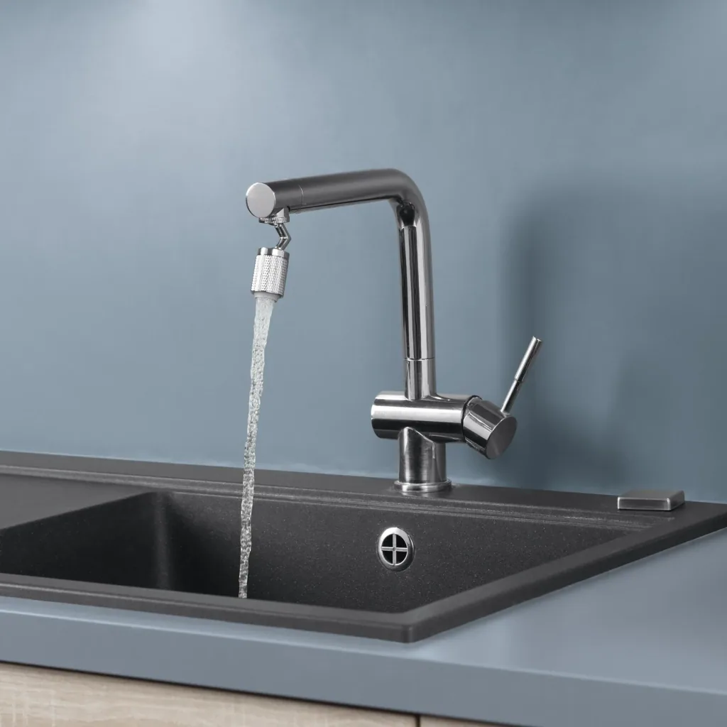 Aerator for water fittings, stainless steel with joint