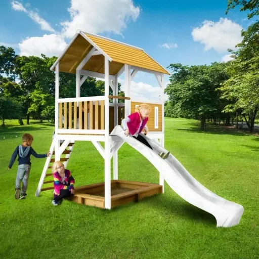 Pumba Play Tower Brown/White - White Slide