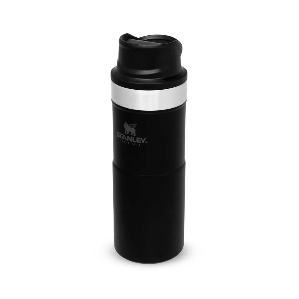 Trigger-Action Travel Mug 0.35 l, Matte Black, vacuum insulation, one-handed operation