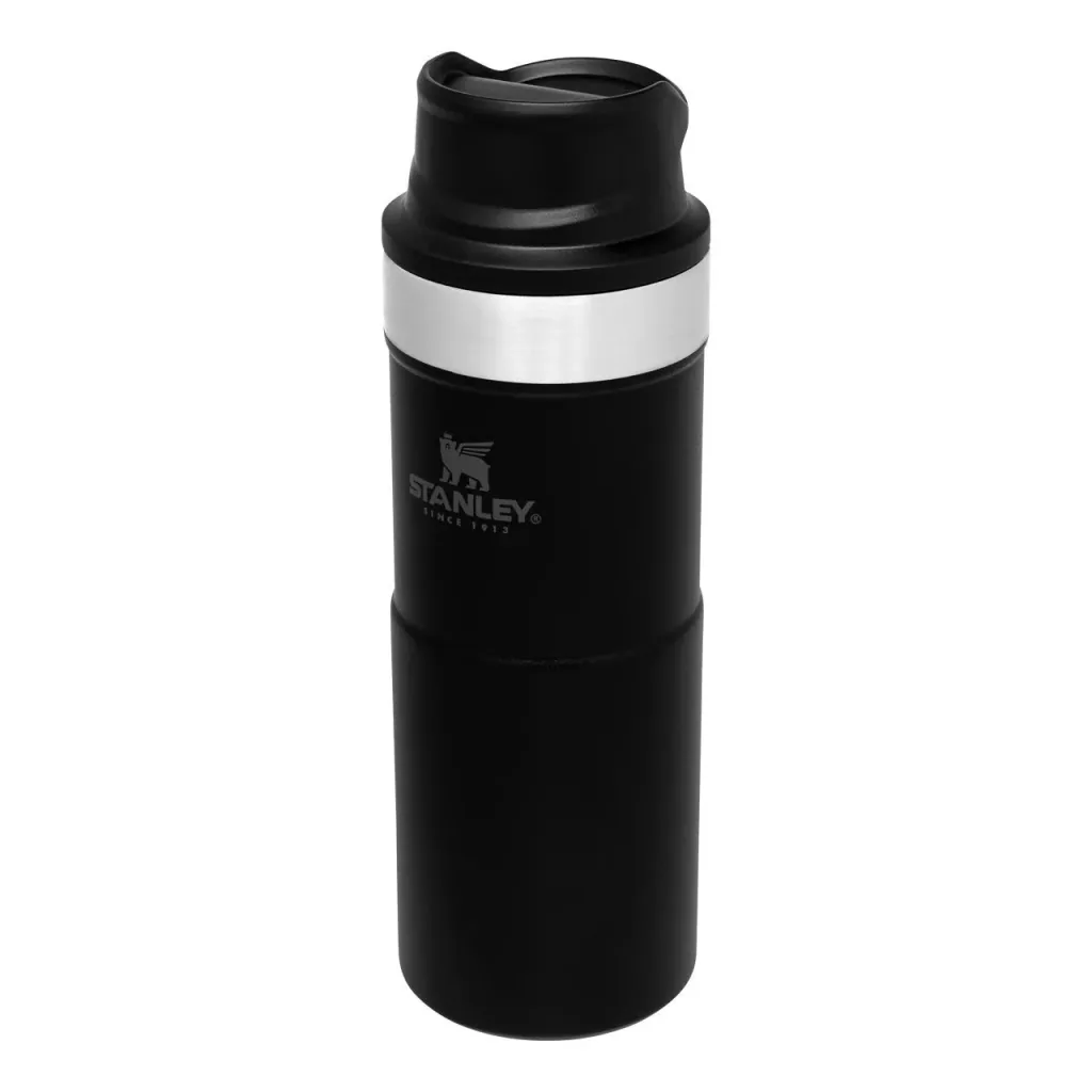 Trigger-Action Travel Mug 0.35 l, Matte Black, vacuum insulation, one-handed operation