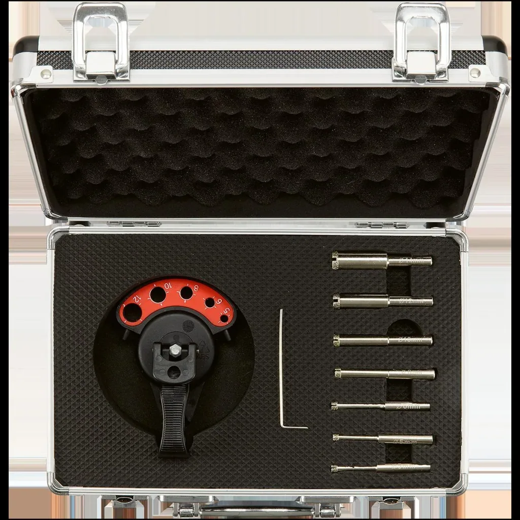Tile drill complete set, 8 pieces
