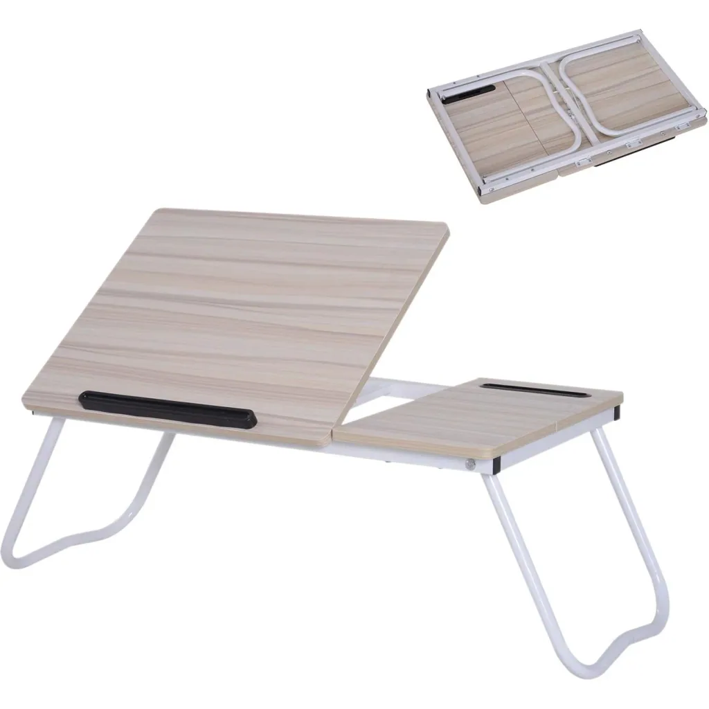 Laptop table bed tray bedside table breakfast table serving tray reading holder foldable adjustable