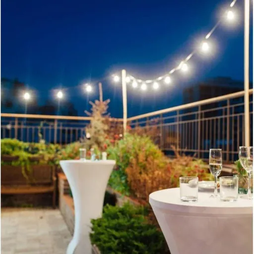 VT-70510 String Lights - Waterproof - 10 LED Bulbs - 3000K - 5M