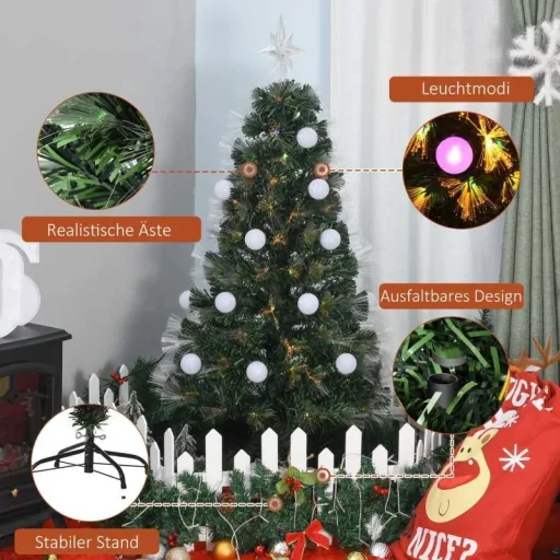 Artificial Christmas tree with LED lighting green