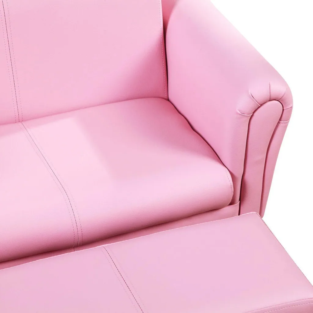 Children's sofa with stool pink armchair children's soft sofa