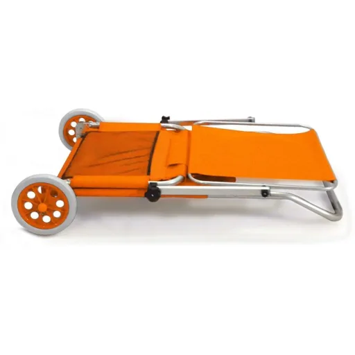 Lounger Mobile Crete Orange Aluminium with 2 wheels