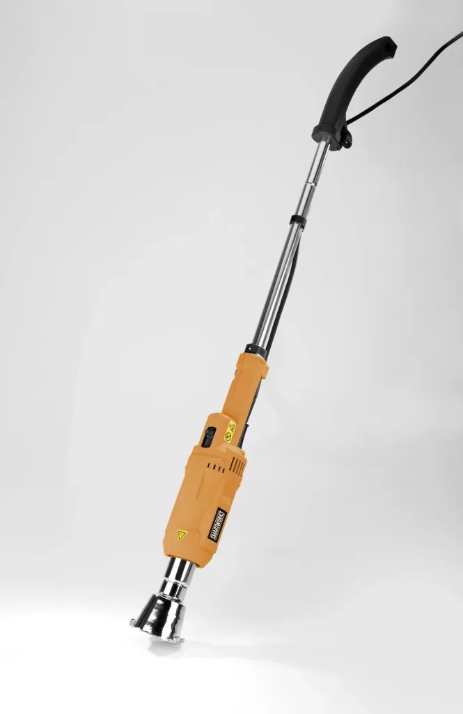 Hot air weed killer + root thorn attachment