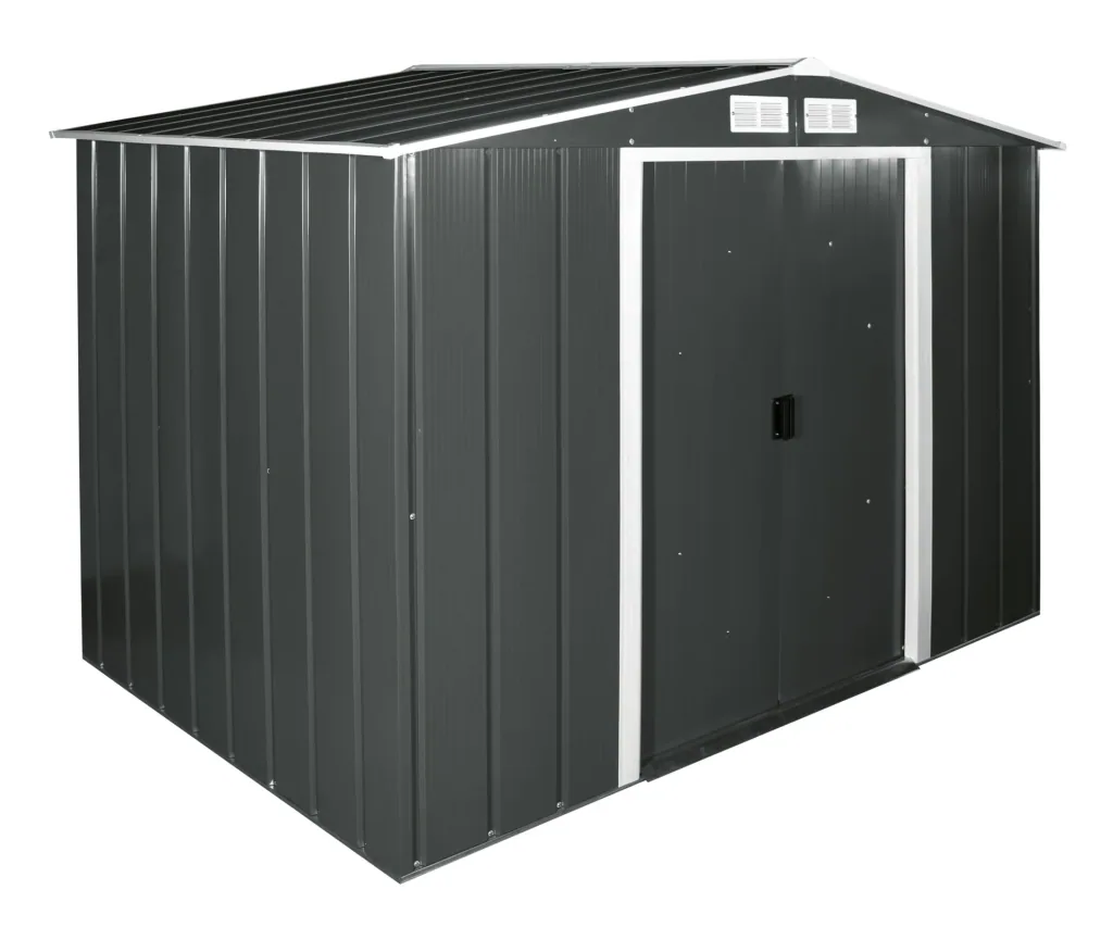 Metal tool shed Eco 8x6 anthracite with gable roof
