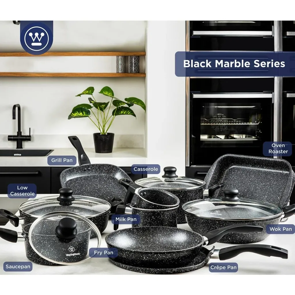 Wok pan Ø30 cm (12.5") Black Marble