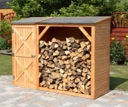 Firewood combination Pforzheim with double cabinet