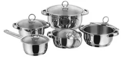 New Silver Line 11-piece stainless steel induction cookware set