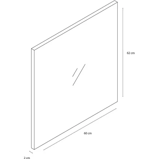 Concept Spiegel 62x60cm schwartz fsc
