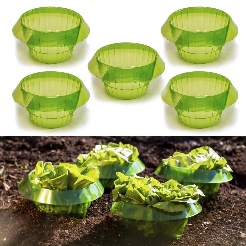 Salad rings, snail protection, green, 5 pieces