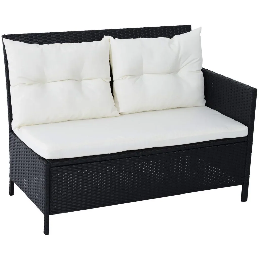 Polyrattan seating group as an 18-piece set
