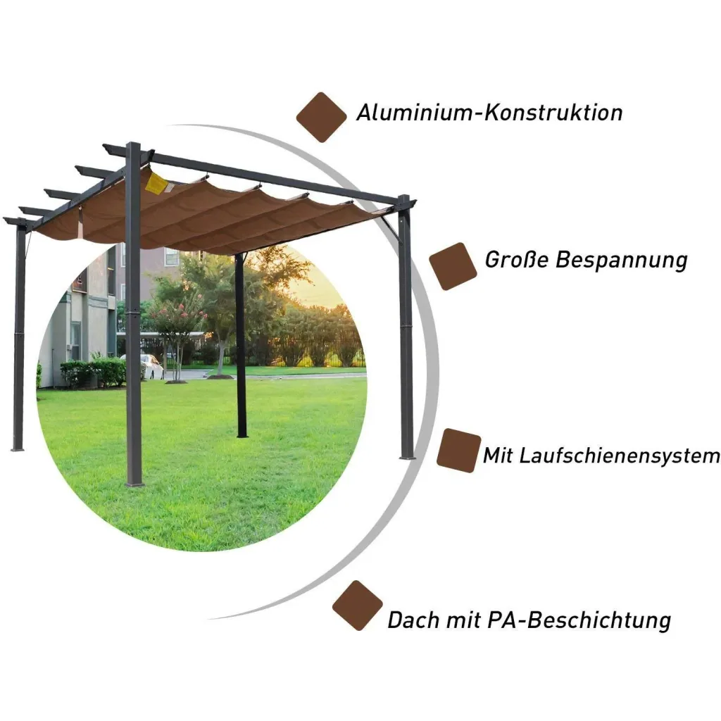 Pergola with sliding roof