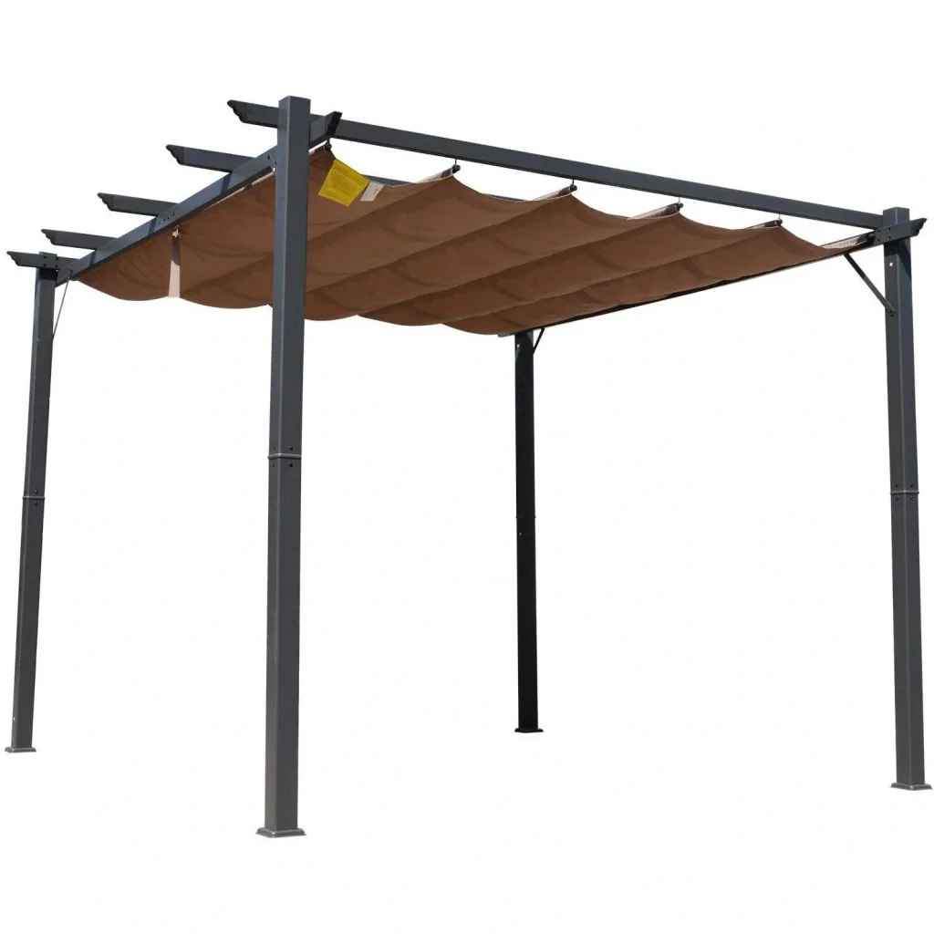 Pergola with sliding roof