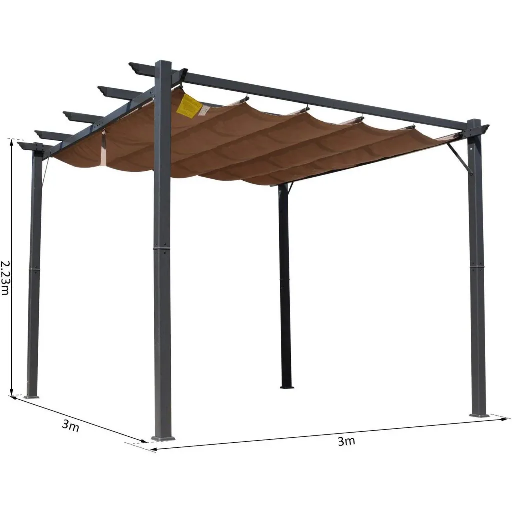 Pergola with sliding roof
