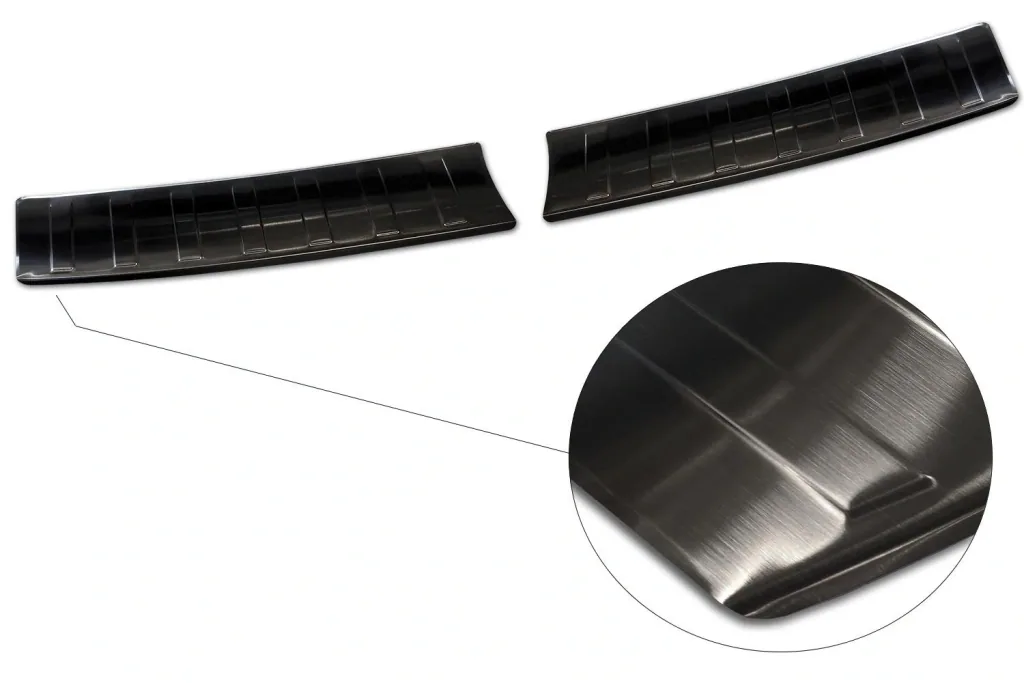 Stainless steel loading sill protector, Mokka II B, 2020>, graphite/black, OEM quality, brushed