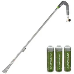 Campingaz GT2000PZ weed burner with piezo ignition and 4 additional gas bottles