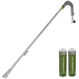 Campingaz GT2000PZ weed burner with piezo ignition and 4 additional gas bottles