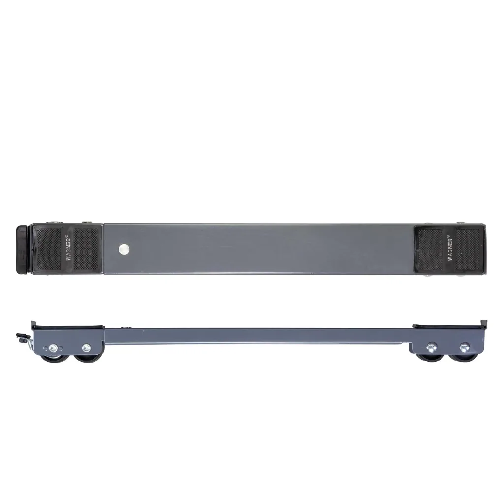 Transport rail MM 1199 2-part, 45-70 cm, extendable, 12 fixed castors Ø 30 mm, brake, load capacity 500 kg