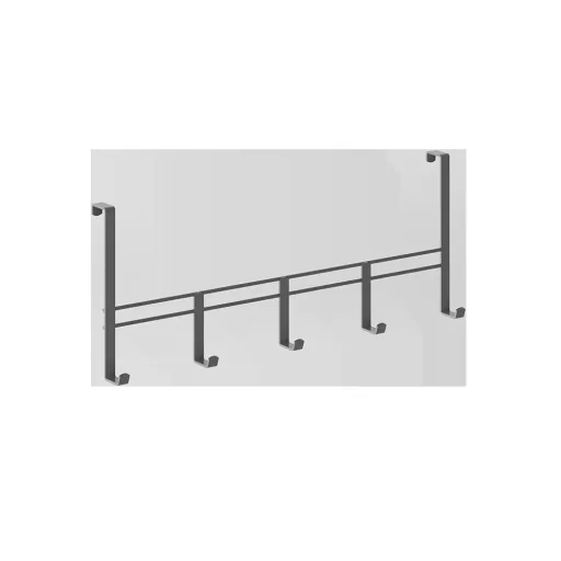 Door hanger "Lava", with 5 hooks, black, matt