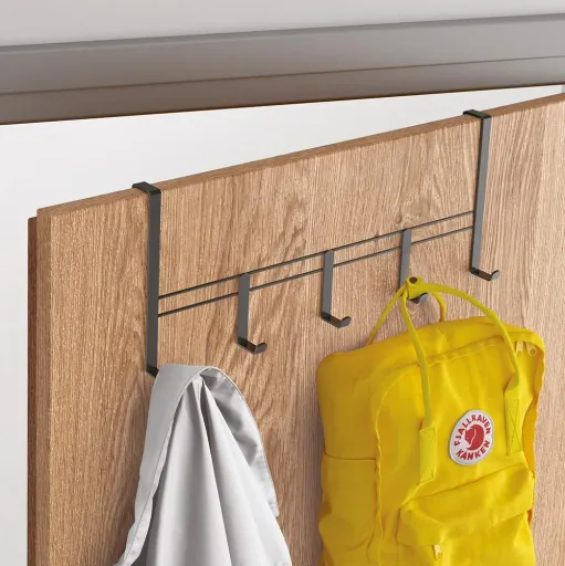Door hanger "Lava", with 5 hooks, black, matt