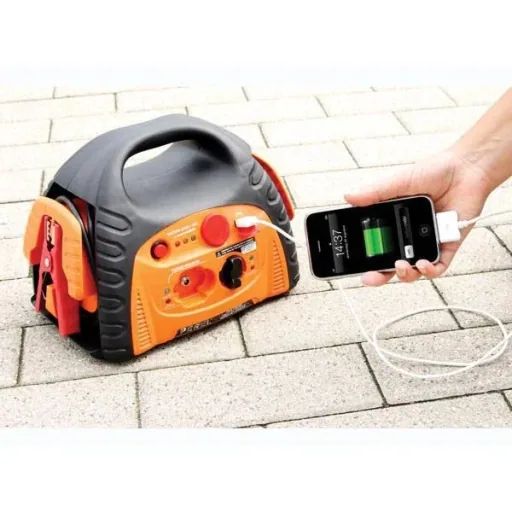 Jump starter with 12 VDC and USB output