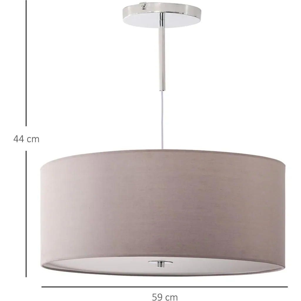 LED ceiling light with integrated dimmer light grey+silver+white