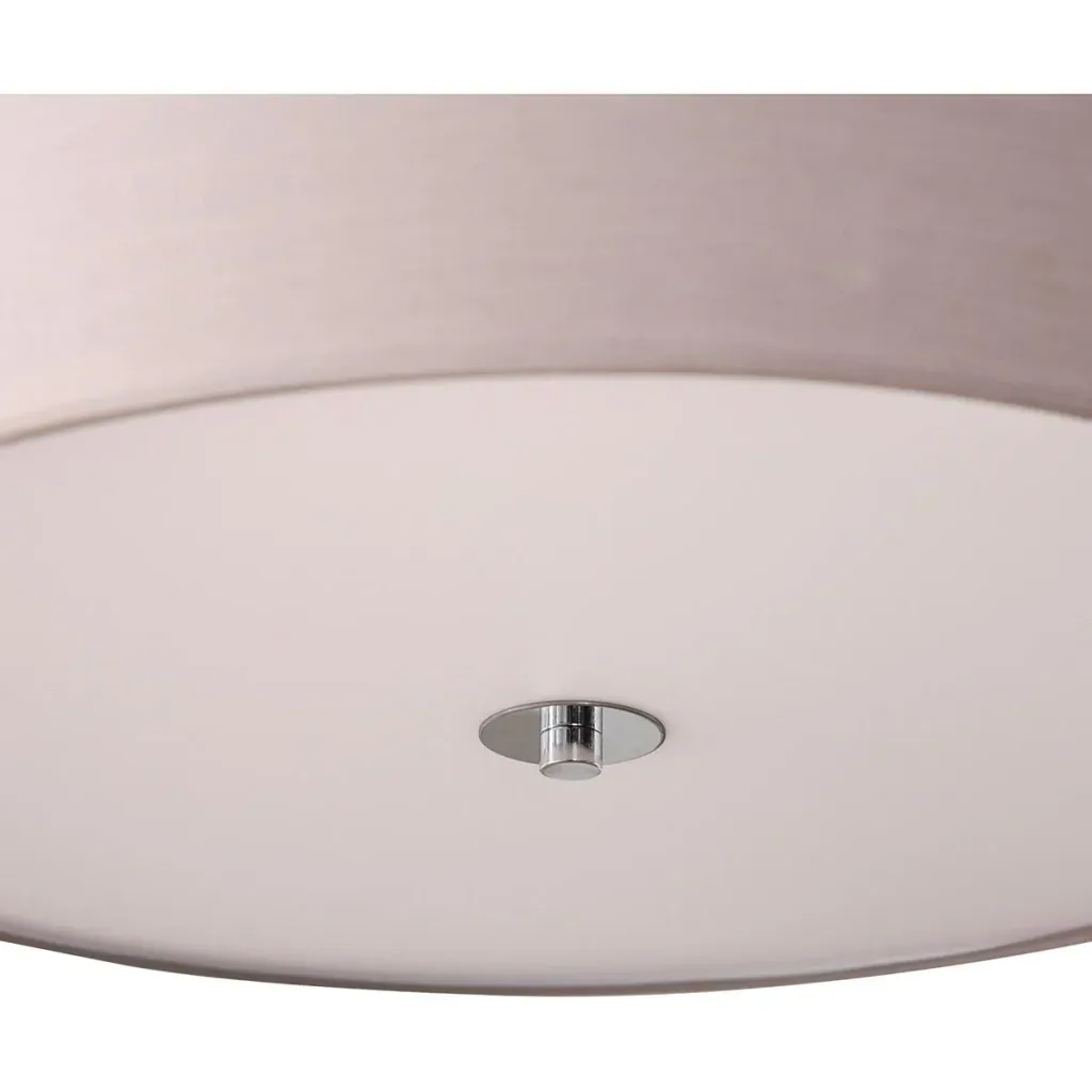 LED ceiling light with integrated dimmer light grey+silver+white