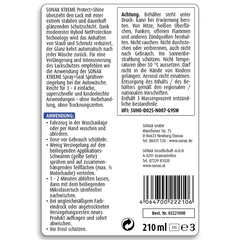 XTREME Protect+Shine 210 ml