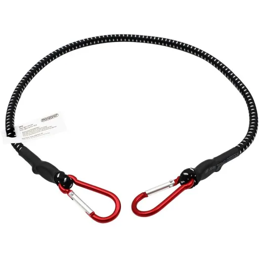 Elastic band with snap hook 100cm x 10 mm - Black