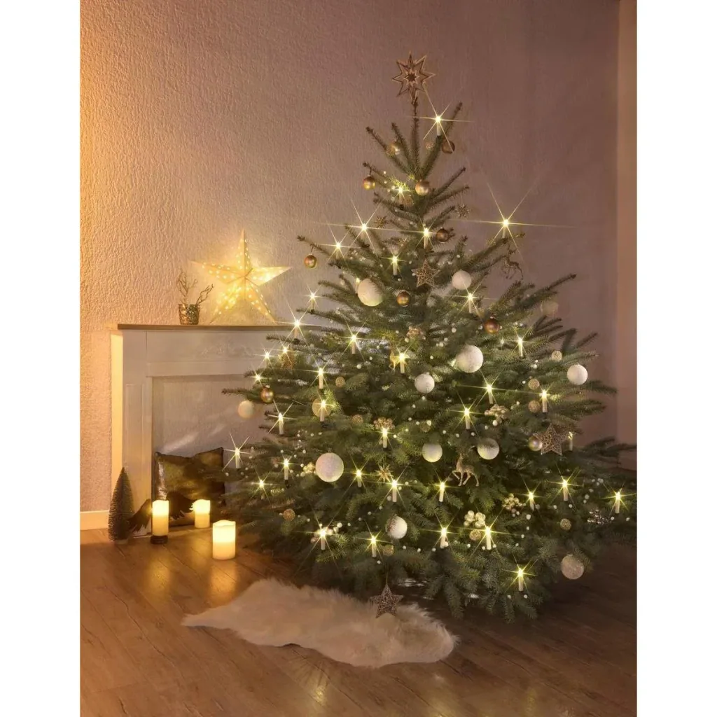 Wireless LED Christmas tree candles Christmas lights warm white 20 pieces with tree clamps