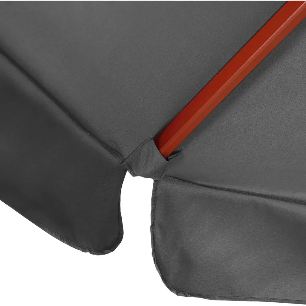 Parasol anthracite wood 330cm UV protection 50+
