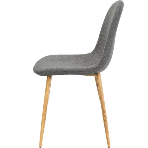 Designer chair with fabric cover dark grey 4 pieces