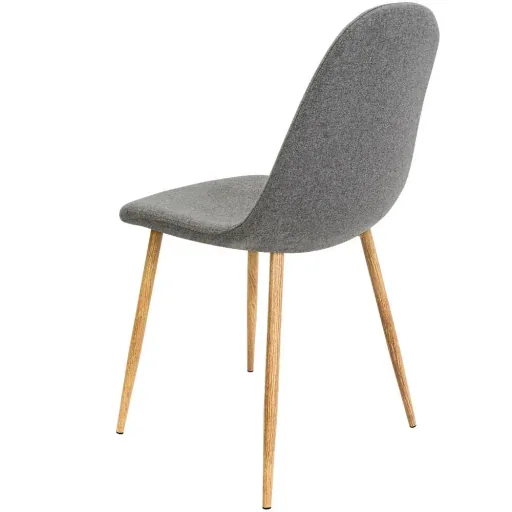 Designer chair with fabric cover dark grey 4 pieces