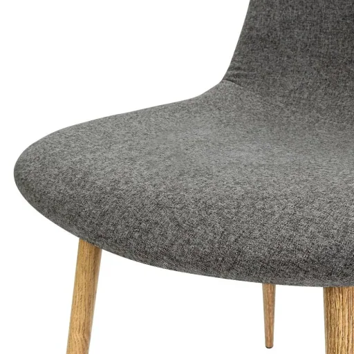 Designer chair with fabric cover dark grey 4 pieces