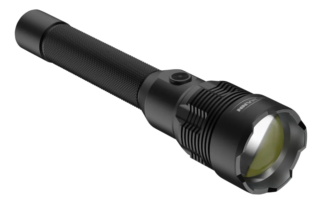 Professional COB LED metal flashlight with power bank function IPX7, rechargeable