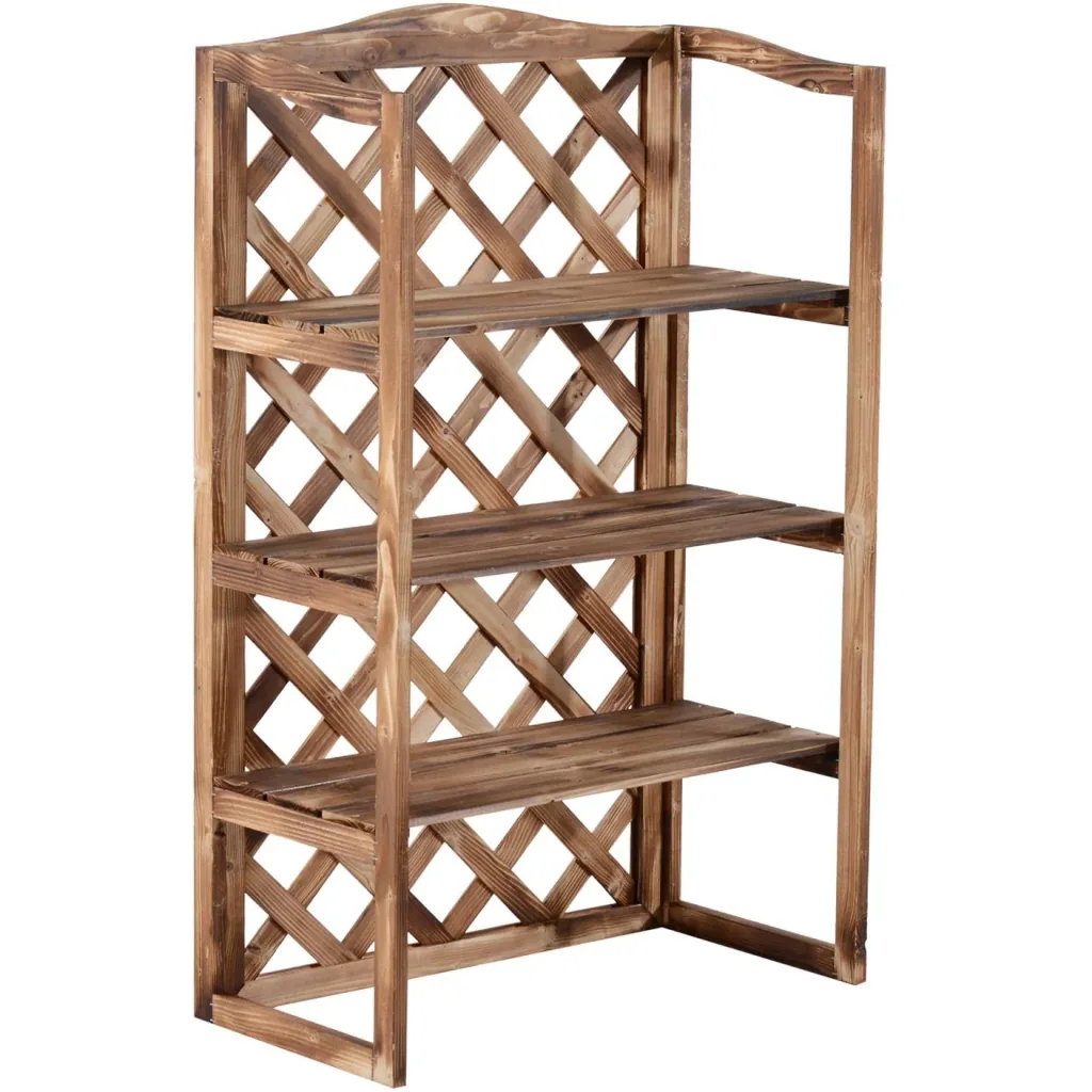 Flower shelf 3 levels fir wood