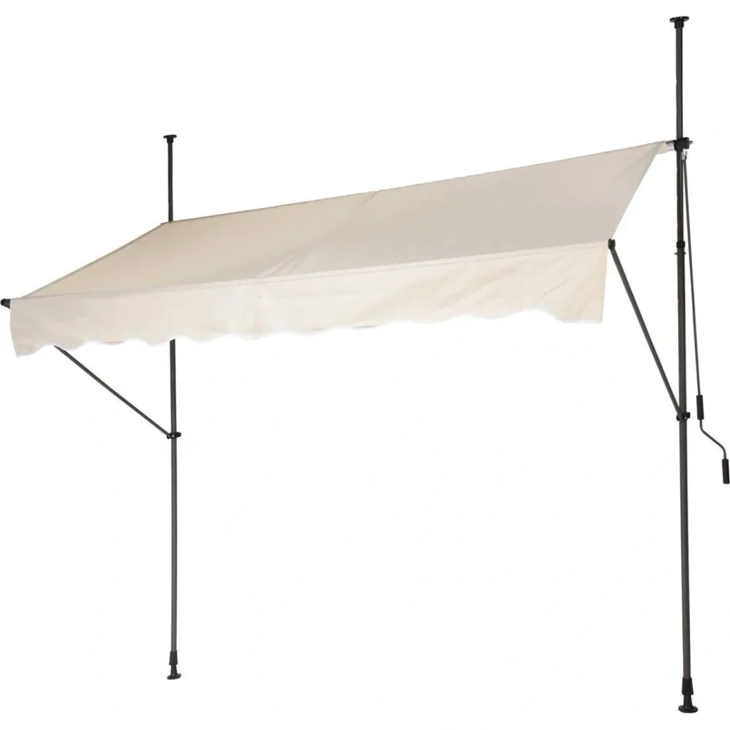 Ambiance parasol with crank - cream - polyester