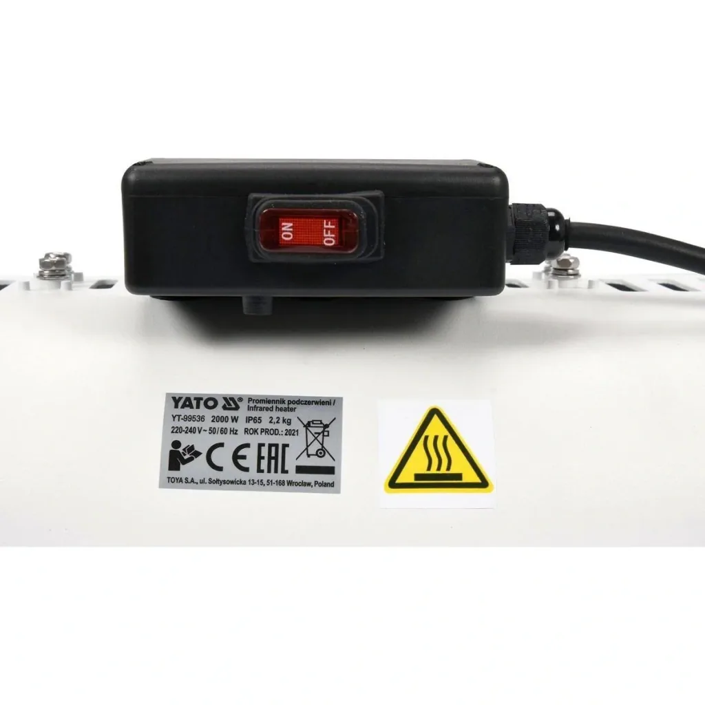 Infrared heater - 2000W - 230V - 46x19x7.5cm