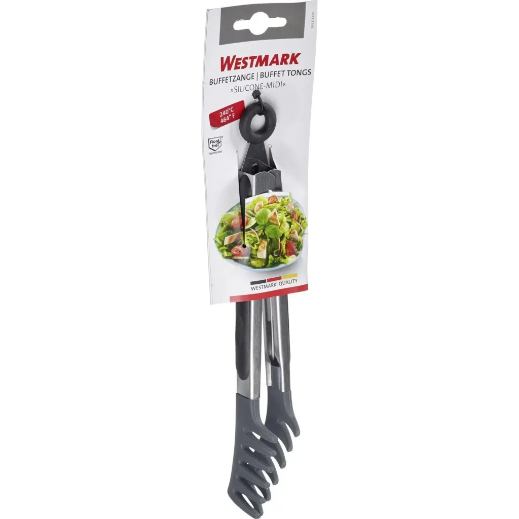 Noodle Tongs Fork 25.5 cm, Edelstahl-Silicone